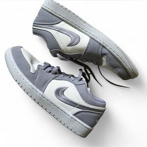 Nike Women’s Gray and White Air Jordans